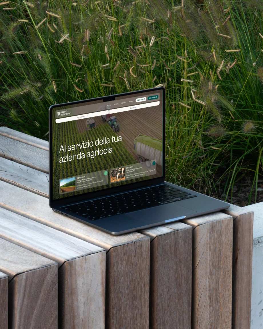 Caso studio UI/UX design Agrocerere con tavola di progettazione per piattaforma web